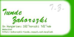 tunde zahorszki business card